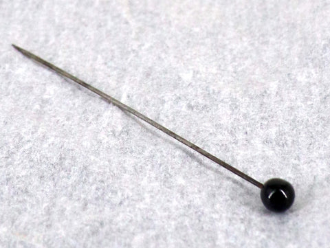 black round hat pin