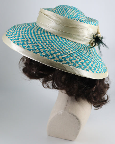 Bicolor Blue White Sun Hat