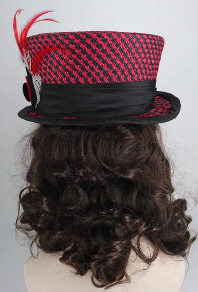 Wild Black and Red Top Hat
